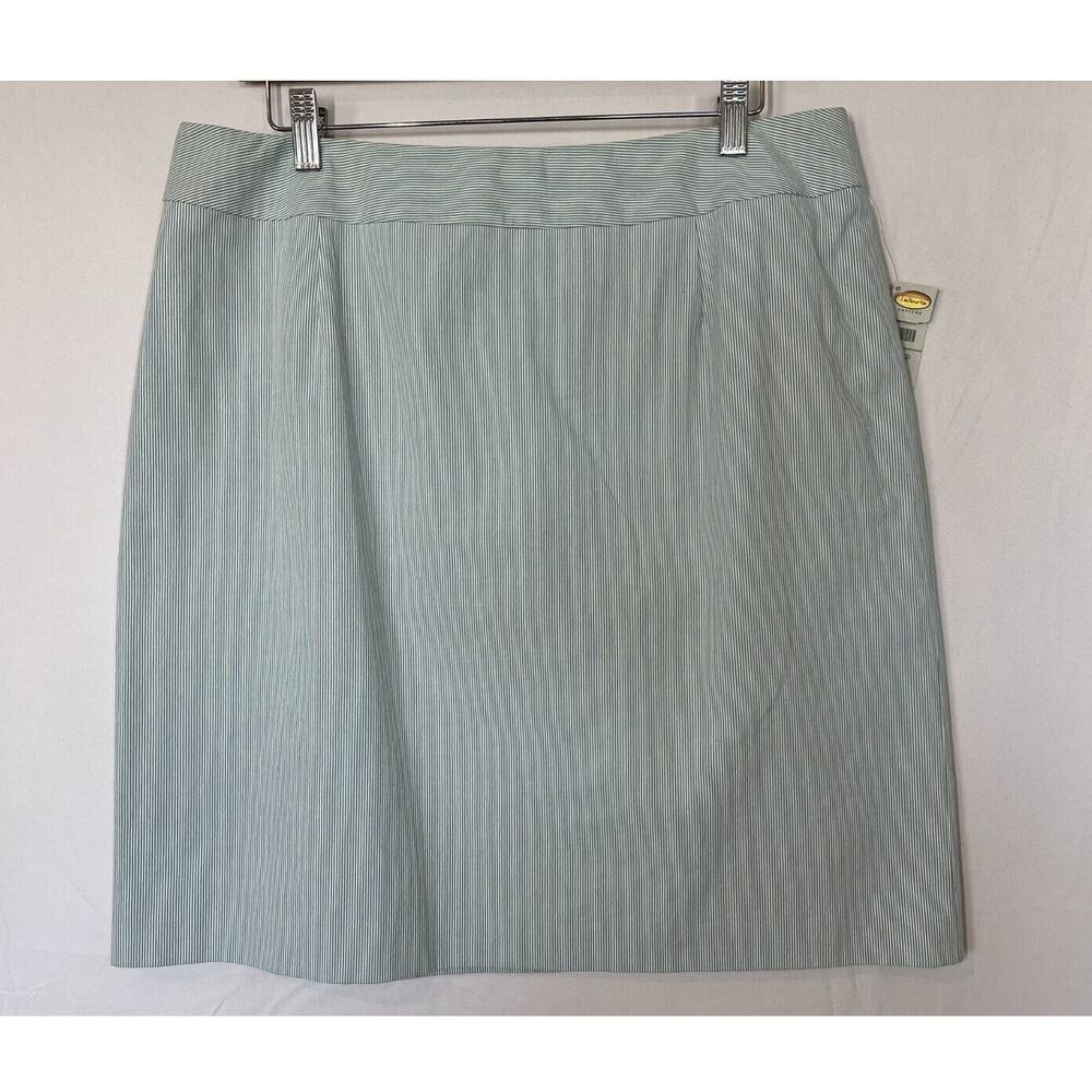 NEW Vtg Talbots Pinstripe Pencil Skirt Size 16 Petite Stretch Office Siren